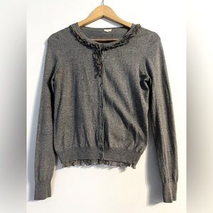 J. Crew women’s gray button up cardigan sweater, Sz S